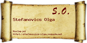 Stefanovics Olga névjegykártya